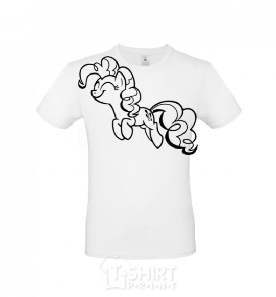 Men's T-Shirt Pinkie Pie White фото