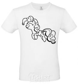 Men's T-Shirt Pinkie Pie White фото