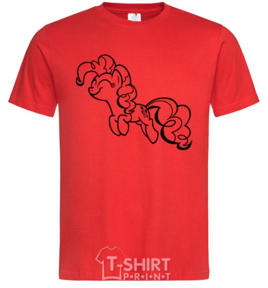 Men's T-Shirt Pinkie Pie red фото