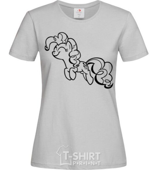 Women's T-shirt Pinkie Pie grey фото