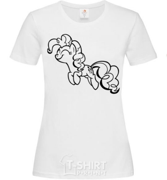 Women's T-shirt Pinkie Pie White фото