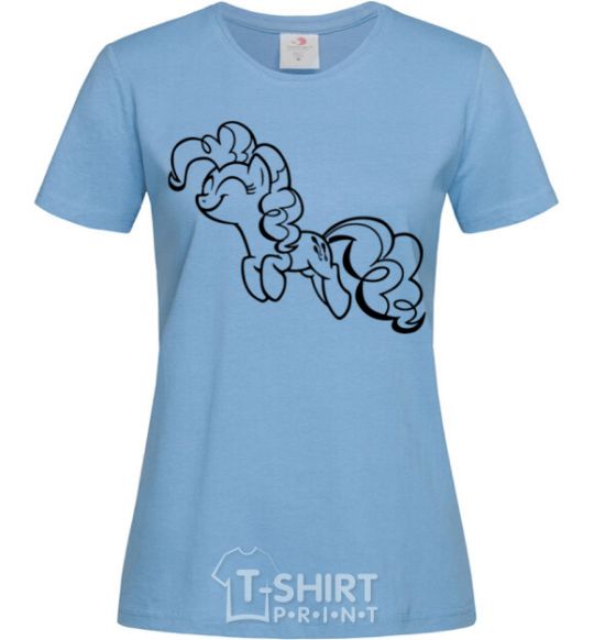 Women's T-shirt Pinkie Pie sky-blue фото