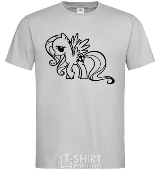 Men's T-Shirt Flutershy grey фото