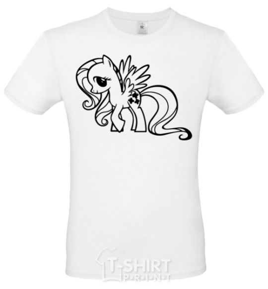 Men's T-Shirt Flutershy White фото