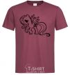 Men's T-Shirt Flutershy burgundy фото