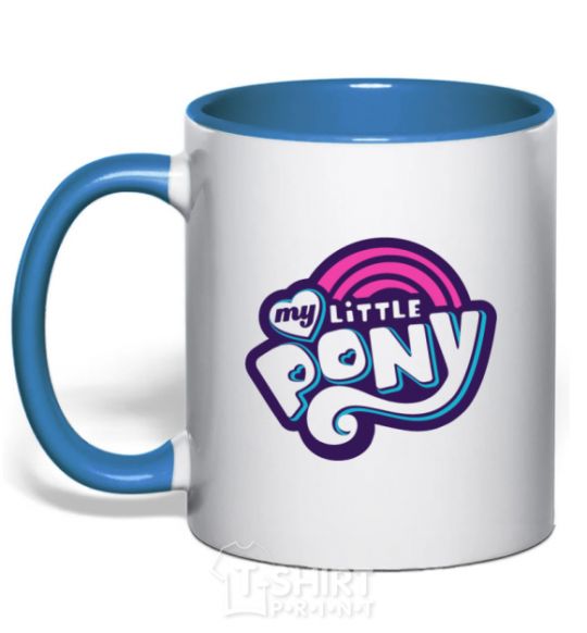 Mug with a colored handle Logo My Little Pony royal-blue фото