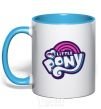 Mug with a colored handle Logo My Little Pony sky-blue фото