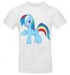 Men's T-Shirt Rainbow pony White фото