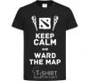 Kids T-shirt Keep calm and ward the map black фото