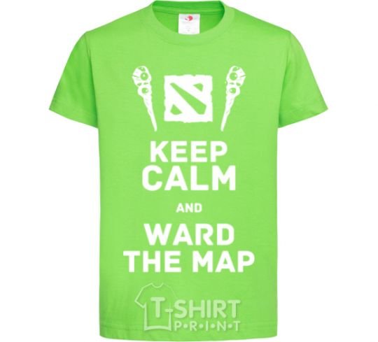 Kids T-shirt Keep calm and ward the map orchid-green фото