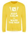 Sweatshirt Keep calm and ward the map yellow фото