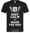 Мужская футболка Keep calm and ward the map Черный фото