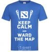 Мужская футболка Keep calm and ward the map Ярко-синий фото