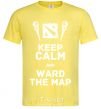 Мужская футболка Keep calm and ward the map Лимонный фото