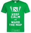 Мужская футболка Keep calm and ward the map Зеленый фото