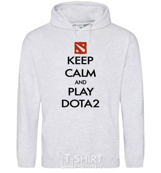 Men`s hoodie Keep calm and play Dota2 sport-grey фото
