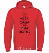 Men`s hoodie Keep calm and play Dota2 bright-red фото