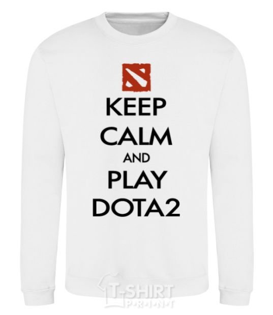 Sweatshirt Keep calm and play Dota2 White фото