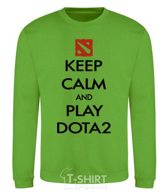 Sweatshirt Keep calm and play Dota2 orchid-green фото