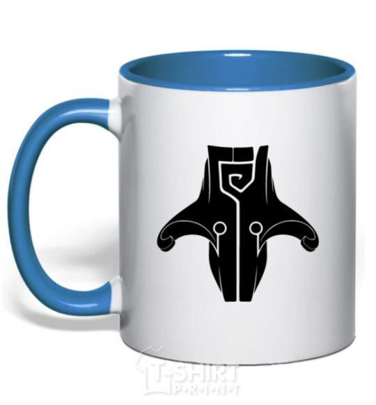 Mug with a colored handle Juggernaut royal-blue фото