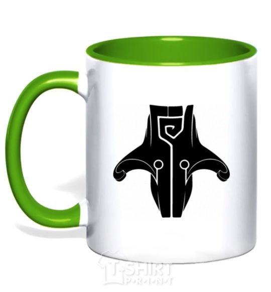 Mug with a colored handle Juggernaut kelly-green фото