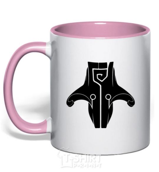 Mug with a colored handle Juggernaut light-pink фото