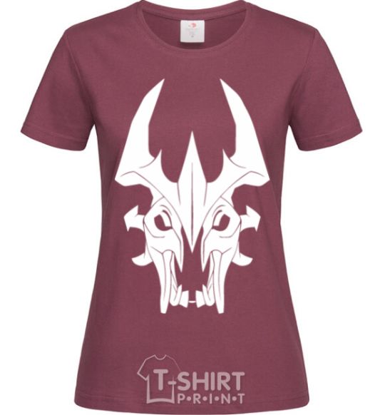 Women's T-shirt Shadow fiend burgundy фото