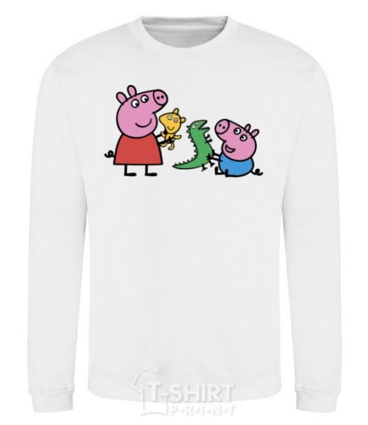 Sweatshirt Peppa and George and their toys White фото