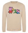 Sweatshirt Peppa and George and their toys sand фото