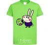 Kids T-shirt Hare and ball orchid-green фото