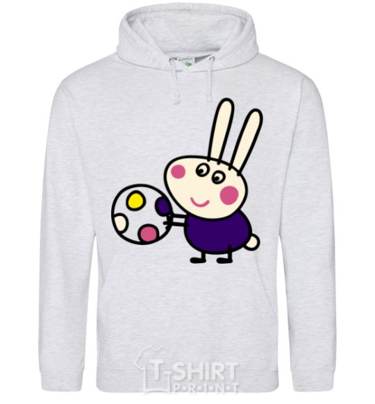 Men`s hoodie Hare and ball sport-grey фото