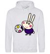 Men`s hoodie Hare and ball sport-grey фото