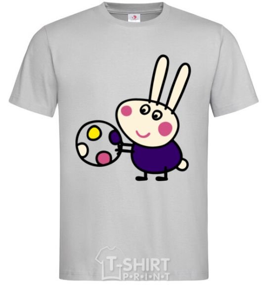 Men's T-Shirt Hare and ball grey фото