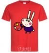 Men's T-Shirt Hare and ball red фото