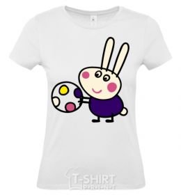 Women's T-shirt Hare and ball White фото