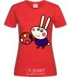 Women's T-shirt Hare and ball red фото