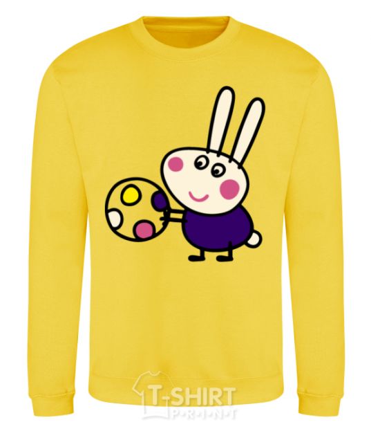 Sweatshirt Hare and ball yellow фото