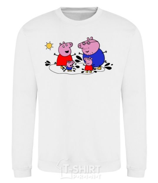 Sweatshirt A family in a puddle White фото
