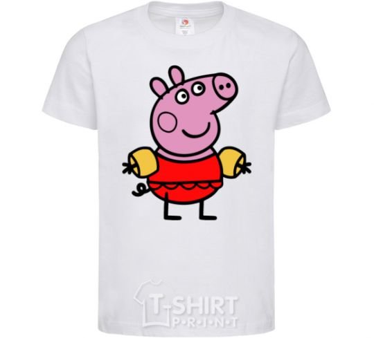 Kids T-shirt Peppa in a swimsuit White фото