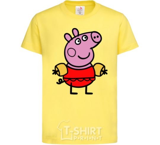 Kids T-shirt Peppa in a swimsuit cornsilk фото