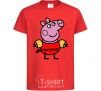 Kids T-shirt Peppa in a swimsuit red фото