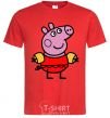 Men's T-Shirt Peppa in a swimsuit red фото