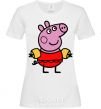 Women's T-shirt Peppa in a swimsuit White фото