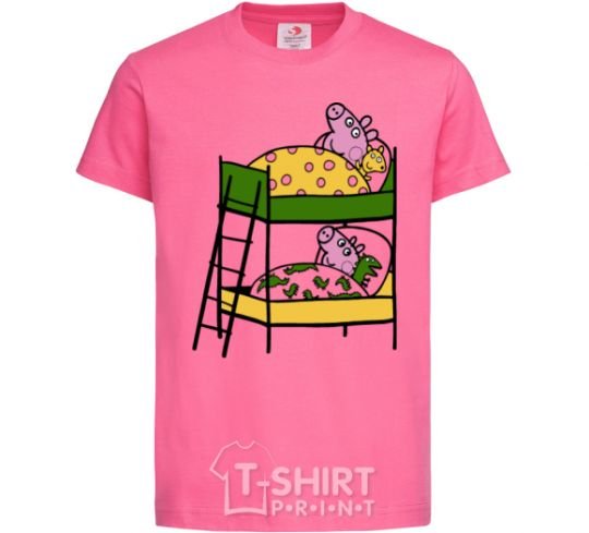 Детская футболка Пеппа и Джордж сон Ярко-розовый фото