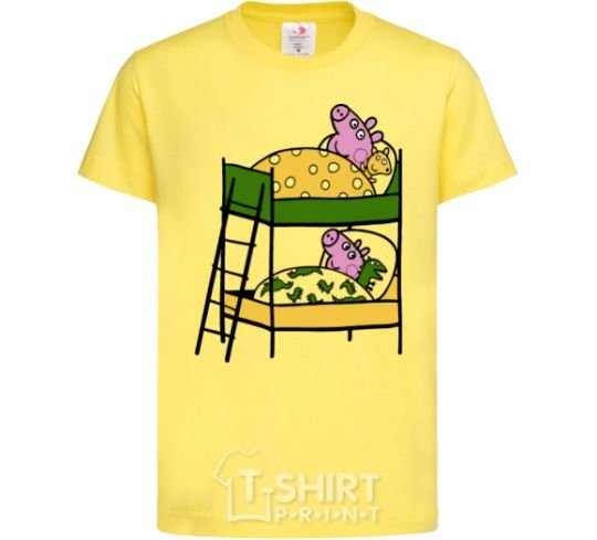 Kids T-shirt Peppa and George's dream cornsilk фото
