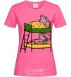 Женская футболка Пеппа и Джордж сон Ярко-розовый фото