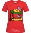 Women's T-shirt Peppa and George's dream red фото