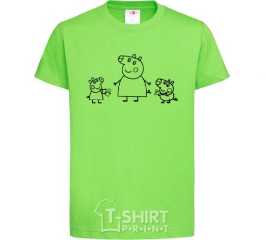 Kids T-shirt Peppa Pig Mama and George orchid-green фото