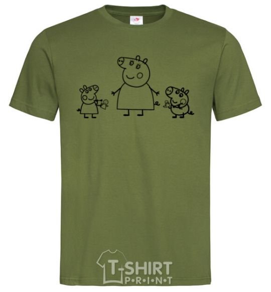 Men's T-Shirt Peppa Pig Mama and George millennial-khaki фото