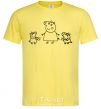 Men's T-Shirt Peppa Pig Mama and George cornsilk фото